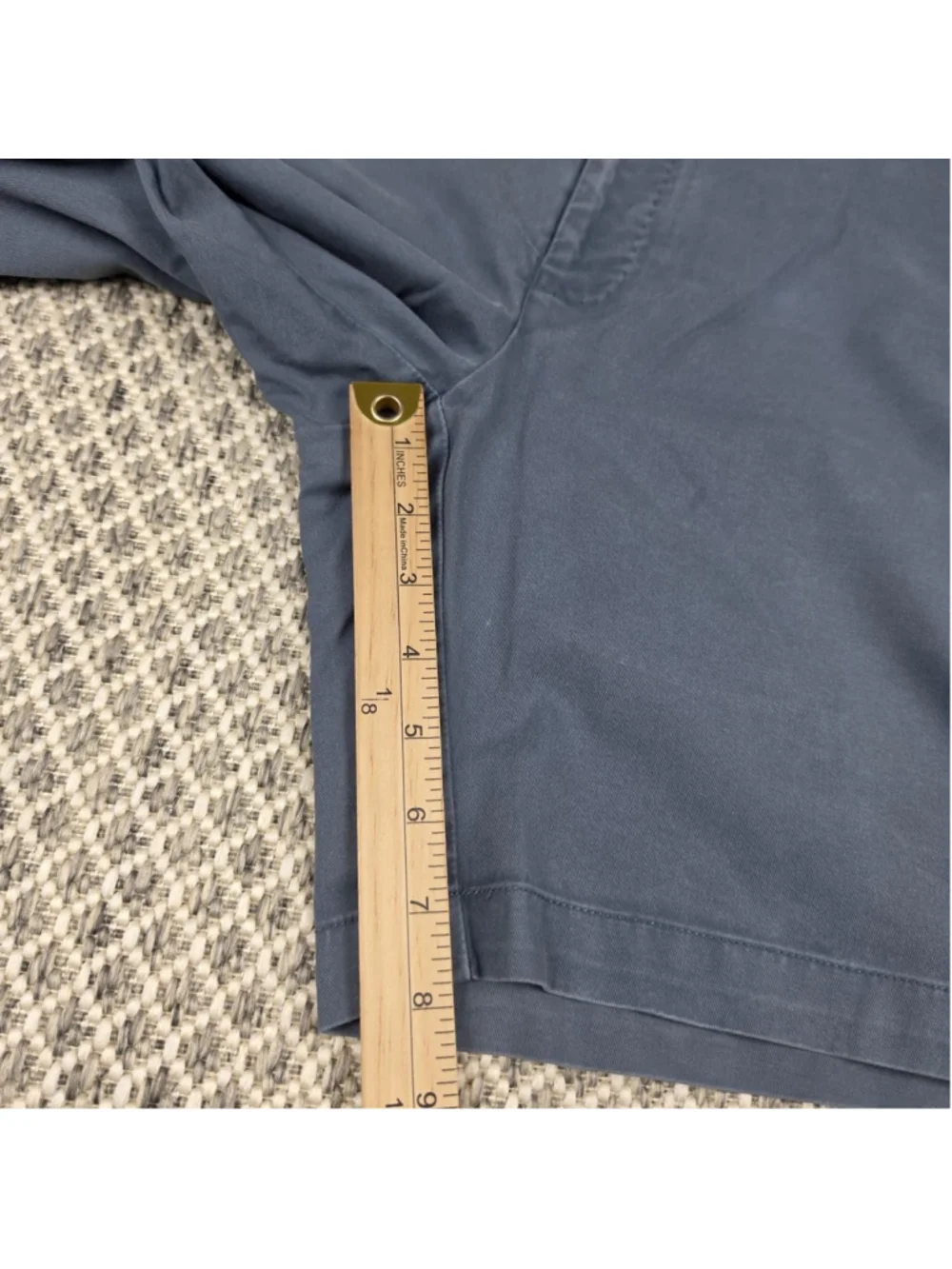 Peter Millar Mens Blue Chino Shorts Size 34 Flat Front Golf Casual Pima Cotton